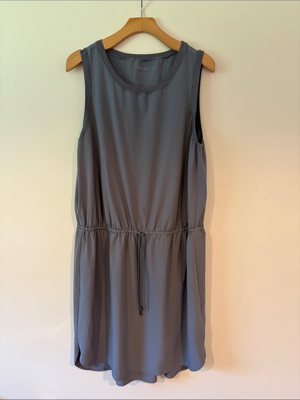 ATHLETA Grey Rincon Sleeveless Drawstring Waist Dress in Slate Gray - Size XL - Picture 2 of 13